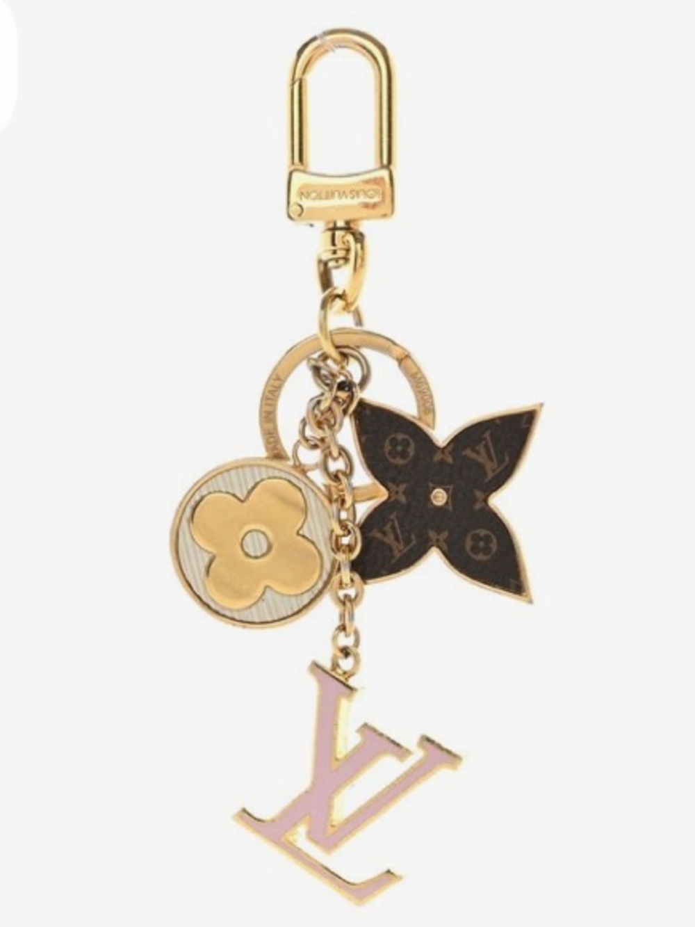 ***Louis Vuitton  LOGO Spring Street Bag Charm & Keyholder Enamel Motifs